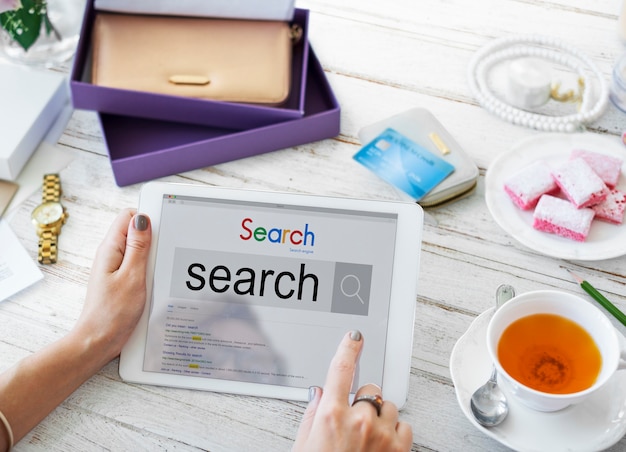 Free photo search engine optimization research infomation technology concept