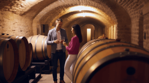 couple teste des vins avant leur mairage